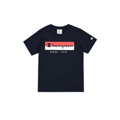Abbildung von Champion Jungen Legacy Graphic Shop B (306842) Crewneck Kurzarm Shirt, Blau (BS501), 3 4 Years