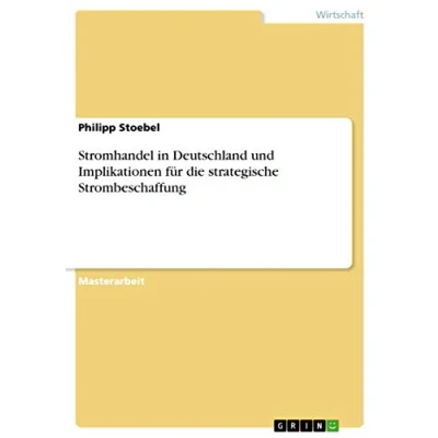 Abbildung von Stromhandel in Deutschland und Implikationen für die strategische Strombeschaffung: Magisterarbeit