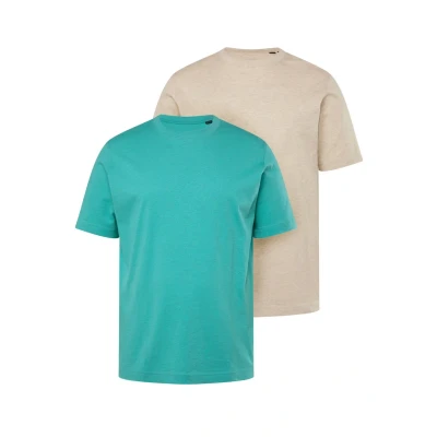 Abbildung von JP1880 Doppelpack Tshirt basic, Herren, Größe: 7XL, Turquoise