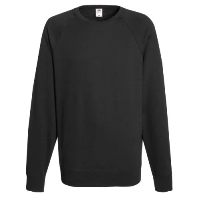 Abbildung von Fruit of the Loom Herren Raglan Sweatshirt Pullover, Schwarz, XL