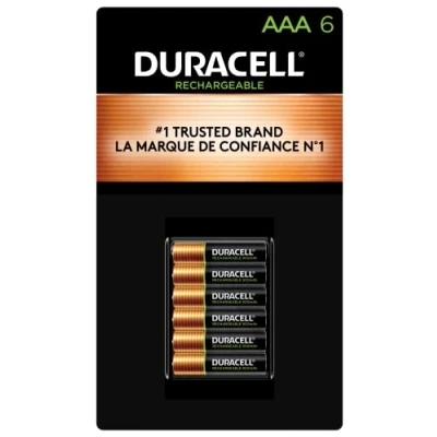 Abbildung von Duracell Rechargeable AAA StayCharged 800mAH Batteries 6 Pack