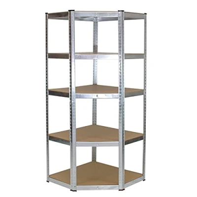Abbildung von TRUTZHOLM Eckregal 5 MDF Böden Steckregal 180x75x40cm Schwerlastregal 875kg (pro Boden 175kg) Lagerregal Kellerregal Metallregal Regal