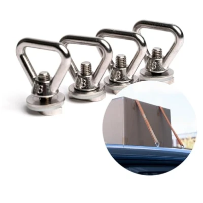 Abbildung von 040Parts Edelstahl Zurrösen 4er Set für Dach Schienen mit C Profil passend VW T5 T6 T6.1 California