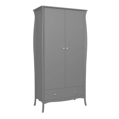 Abbildung von ebuy24 Kleiderschrank Simon 1 Schublade 2 Türen grau.
