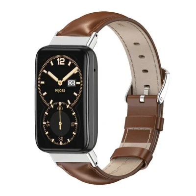 Abbildung von Echtes Lederband Braun Xiaomi Smart band 7 Pro