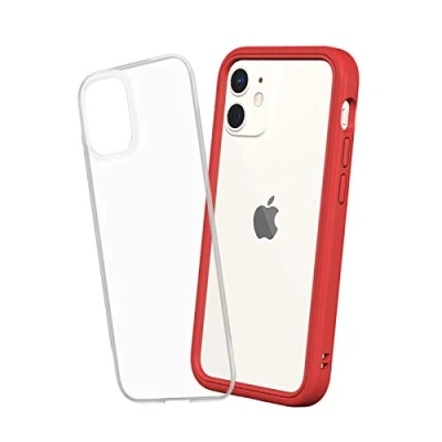 Abbildung von RhinoShield Modulares Case kompatibel mit [iPhone 12 Mini] Mod NX Anpassbare &amp; stoßdämpfende Schutzhülle im schlanken Design 3.5 Meter Fallschutz Rot