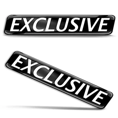 Abbildung von Biomar Labs 2 x 3D Gel Silikon Aufkleber Exclusive Badge Stickers Autoaufkleber Auto Motorrad Fahrrad Fenster Tür Laptop KS 176