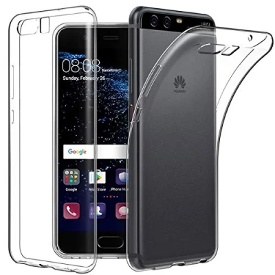 Abbildung von Verco Handyhülle für Huawei P10 Case, Handy Cover Hülle Transparent Dünn Klar Silikon, durchsichtig