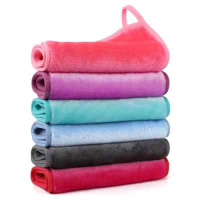 Abbildung von Nineigh Mikrofaser Abschminktücher Waschbar, 6 Stück Make Up Entferner Tuch Wiederverwendbar Waschlappen Gesichtsreinigungstuch für Alle Hauttypen (20x40cm, Mehrfarbig)