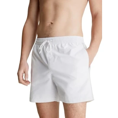 Abbildung von Calvin Klein Swimwear Medium Drawstring Badeshorts, Herren, Größe: XL, Nimbus cloud