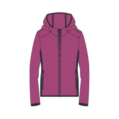 Abbildung von CMP Knit Tech Damen Fleecejacke mit fester Kapuze, Festival Antracite, 42