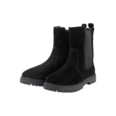 Abbildung von Sheego Stiefelette &quot;Große Größen&quot;, aus echtem, weichem Veloursleder