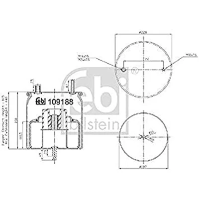 Abbildung von FEBI BILSTEIN 109188 Federbalg, Luftfederung RENAULT TRUCKS: T Serie