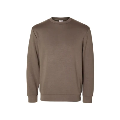 Abbildung von Selected Homme Slhemanuel CREW NECK Sweatshirt, Herren, Größe: Large, Morel