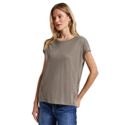 Abbildung von Street One MIT Details Tshirt print, Damen, Größe: 42, Braun