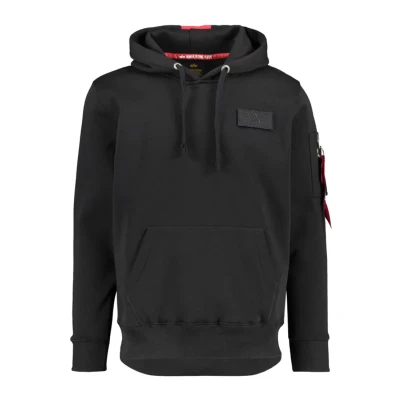 Abbildung von Alpha Industries RED Stripe Hoody Kapuzenpullover, Herren, Größe: Small, Black