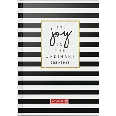Abbildung von BRUNNEN 1071820172 Schülerkalender 2021/2022 (18 Monate) „Stripes“ 2 Seiten = 1 Woche, Blattgröße 12 x 16 cm, A6, Hardcover Einband