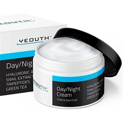 Abbildung von YEOUTH Tagescreme Gesicht/Nachtcreme mit Hyaluronsäure, Schneckenschleim und Kupfer Tripeptid, Gesichtscreme Damen Creme Gesicht Männer, Feuchtigkeitsspendende Face Cream 60ml