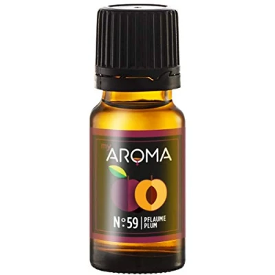Abbildung von myAROMA Flavour Drops, Pflaume 10ml, Natürlich Liquid Aroma ohne Künstliche Farbstoffe, Vegan Zuckerfreie Schokodrops, Kalorienfrei Lebensmittelaroma zum Backen, Essen und Trinken, No. 59