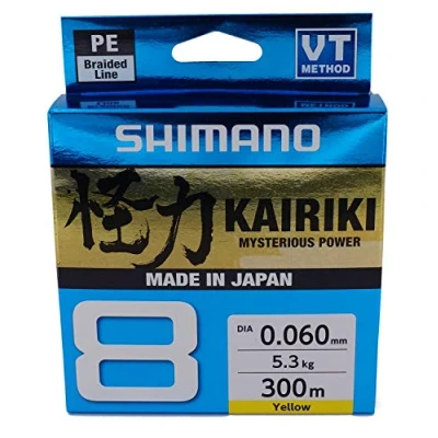 Abbildung von Line Kairiki 8, 300 m, 0,28 mm, 29,3 kg, Gelb