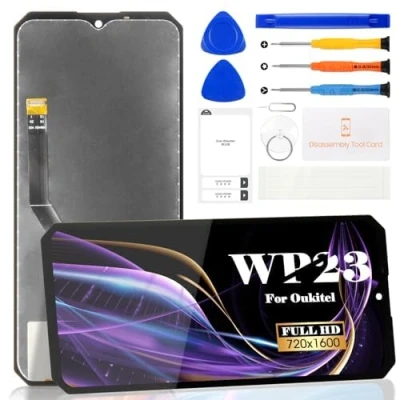 Abbildung von Oukitel WP23 LCD Display für Pro, Ersatzdisplay Touch Digitizer Montage Reparatur Sets (Schwarz, ohne Rahmen)