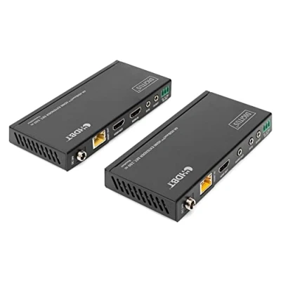 Abbildung von DIGITUS HDMI Extender 4k/60Hz Sender &amp; Empfänger HDBaseT 1.0 2.0 Reichweite bis 150m Patchkabel ab Cat 6A