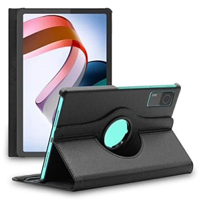 Abbildung von ebestStar Hülle für Xiaomi Redmi Pad, Drehbar Schutzhülle, PU Lederhülle, Rotierende Ständer Etui, Rotating Case Cover, Schwarz