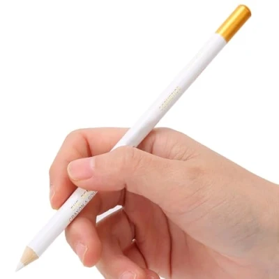 Abbildung von Friseurstift, Bartstiftfüller Haarschneide Tracer Grooming Pencil Barber Supplies, Tracing Tool/Guide für Bart, Haaransatz, Spitzbart Styling &amp; Bartformung(Weiß)