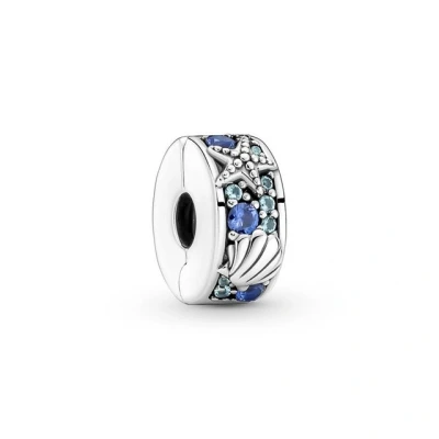 Abbildung von Pandora Tropical Starfish &amp; Shell CLIP Charm, Damen, Größe: One Size, Sterling silver