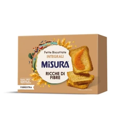 Abbildung von 6x Misura Fibraextra Fette Biscottate Vollkorn Zwieback gebackenem Brot 320g