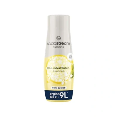 Abbildung von SodaStream Sirup Holunderblüte ohne Zucker, 1x Flasche ergibt 9 Liter Fertiggetränk, Sekundenschnell zubereitet und immer frisch, 440 ml