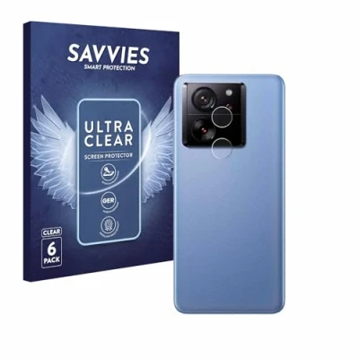 Abbildung von Savvies 6 Stück Schutzfolie für Xiaomi 13T (NUR Kameraschutz) Displayschutz Folie Ultra Transparent