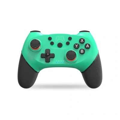 Abbildung von NK Kabelloser Switch/Switch Lite/OLED Switch mit Wake Funktion, Bluetooth, 6 Achsen, Turbo Dual Shock, doppelte Vibration, LED Anzeigen Blau