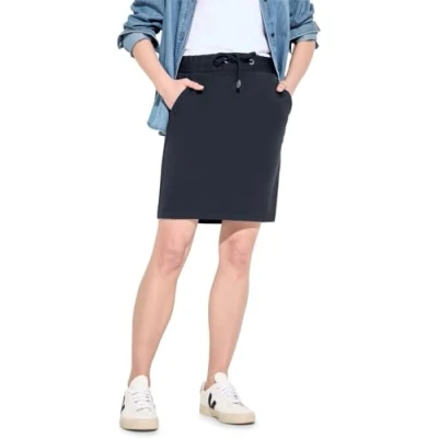 Abbildung von Cecil Jersey ROCK Bleistiftrock, Damen, Größe: XXL, Blau