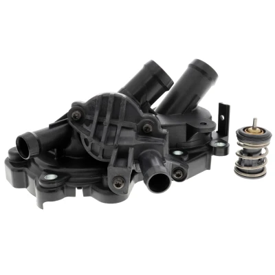 Abbildung von VEMO V15 99 2112 Thermostatgehäuse mit Dichtungen, ohne Wasserpumpe Thermostat SKODA: Citigo, VOLKSWAGEN: Polo V Schrägheck