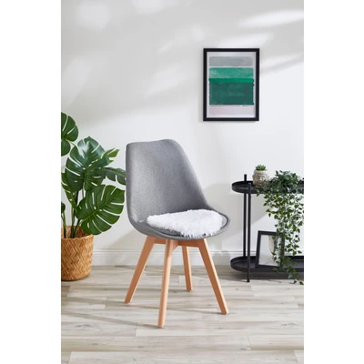 Abbildung von Home affaire Sitzkissen Alpa, 4er Set, Sitzauflage, Kunstfell, rund, Ø 34 cm, einfarbig, sehr weich, waschbar