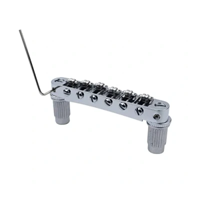 Abbildung von Guyker Guitar Tune O Matic Roller Saddle Bridge Replacement Part Compatible with Gibson Les Paul LP SG Style 6 String Electric GM005, Chrome
