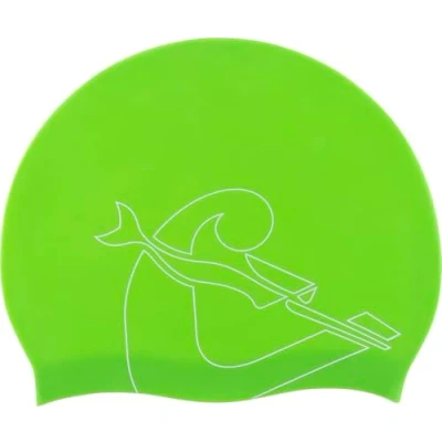 Abbildung von Cressi Eddie Swim Cap Badekappe Unisex, Limette/Weiß, Einheitsgröße