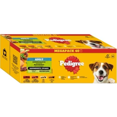 Abbildung von PEDIGREE DOGCARE Hundefutter Portionsbeutel Chunks in Soße Adult 40 x 100g
