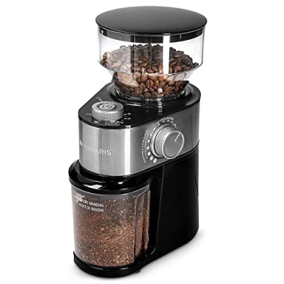 Abbildung von Navaris Kaffeemühle elektrische mit Edelstahl Scheibenmahlwerk