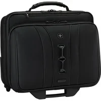 Abbildung von WENGER Legacy Black Series Aktenkoffer, Laptop Tasche zum Rollen, Trolley, Notebook bis 15,6 Zoll, 29 l, Büro Business Uni Schule, Schwarz, 653631