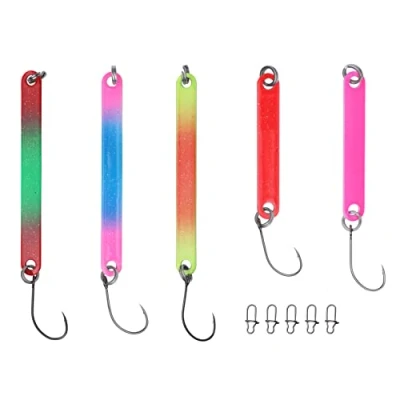Abbildung von Forellen Stick Spoons UV Aktiv 4 6cm Set 5 Stück in Box