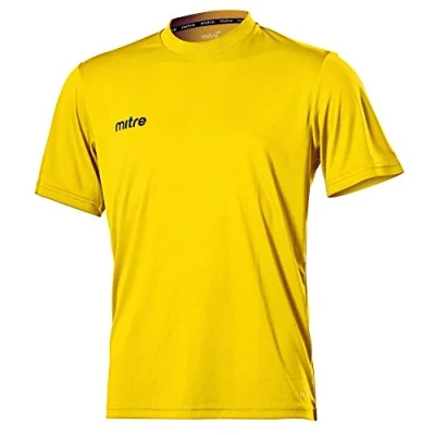 Abbildung von Mitre Kinder Kurzärmliges Fußball Shirt Match Day Camero, Gelb, S Youth/26 28 Inch, T70015YA1