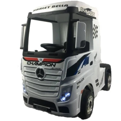Abbildung von FINOOS Scania Elektro LKW12V Elektroauto für Kinder, 4x4, 4 x 35W, 2 12V 7Ah mit Fernbedienung (Blanc)