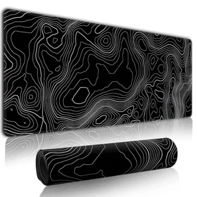 Abbildung von ENONJOY Topographisches Kontur Mauspad, großes Gaming, 80 x 30 cm, Tastatur Schreibtischunterlage mit 3 mm rutschfester Unterseite, Mauspad für Gaming Büro Arbeit