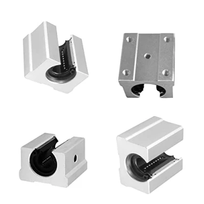 Abbildung von CNCYEAH 4 Stücke SBR12UU 12mm Aluminiumlegierung Linearlager Gleitblock, Öffnen Linear Router Stehlager Aluminium Kugellager Slide Block für Welle/Stange CNC Teile
