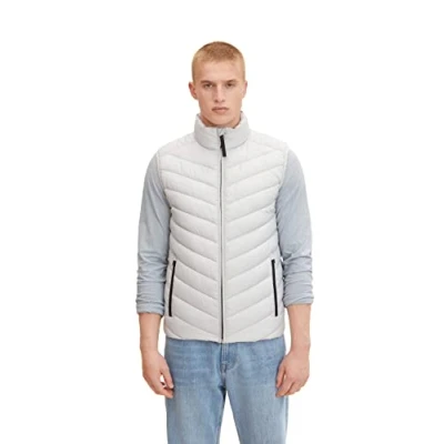 Abbildung von TOM TAILOR Herren Lightweight Stepptweste 1031473, 29767 Rough Grey, L