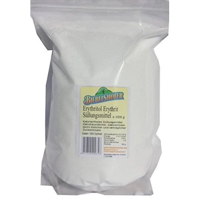 Abbildung von Erythritol Erythrit Premium Zuckerlos kalorienfrei, vegan, 3 kg im wiederverschließbarem Beutel