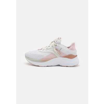 Abbildung von Puma Softride Mayve Trainingsschuh, Damen, Größe: 38.5, Feather gray/mauve mist/rose gold Schuhe