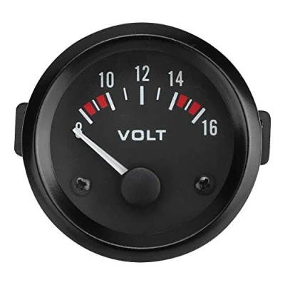 Abbildung von Gorgeri Universal 12 V Voltmeter, Auto, 52 mm/2 Zoll, Spannungsmesser, Gauge 8 16 V, BX100007